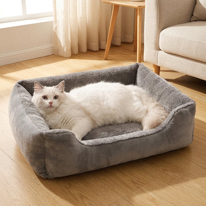 ふちまくら付き ふわふわペットベッド 犬・猫用