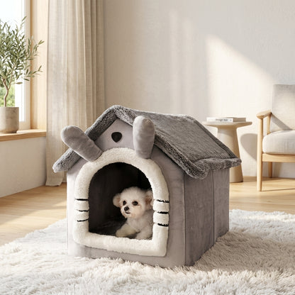 もこもこ屋根付きペットハウス 小型犬・猫用