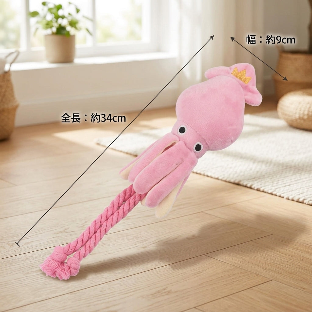 タコさんぬいぐるみ 犬用おもちゃ（商品画像3）
